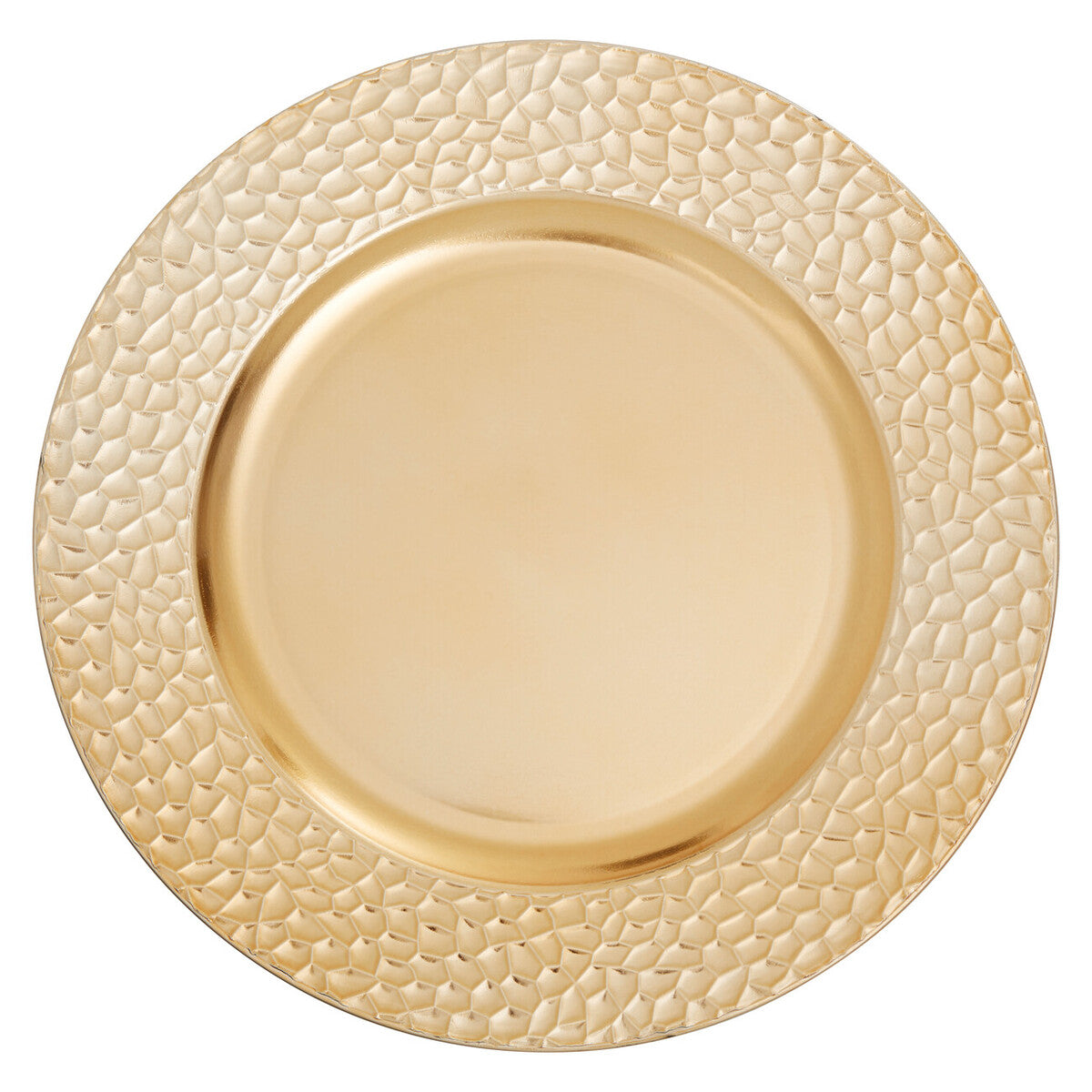 Gold charger plates styled with tableware for a formal dinner