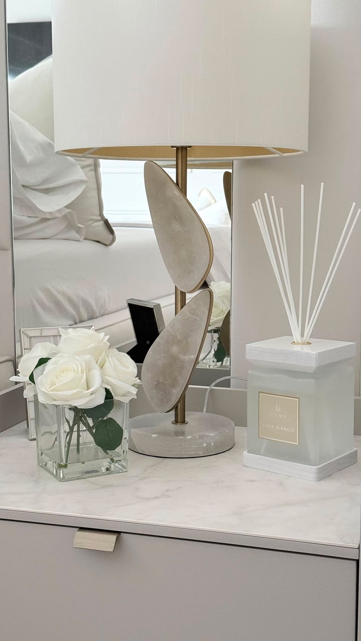 Lifestyle Home Collection Rosa Blanco Square Reed Diffuser