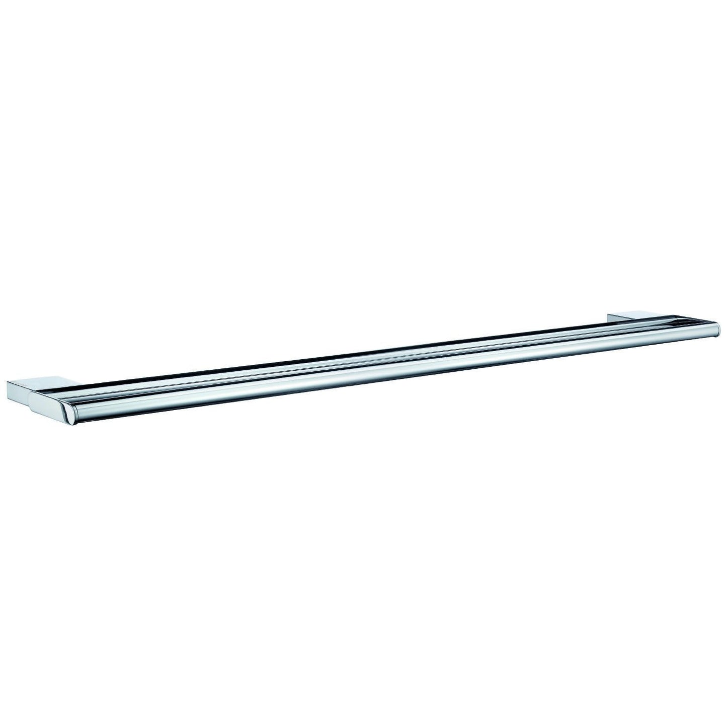 Smedbo Air AK3364 Double Towel Rail — 600mm Polished Chrome Dual-Bar Wall-Mounted with Square Brackets