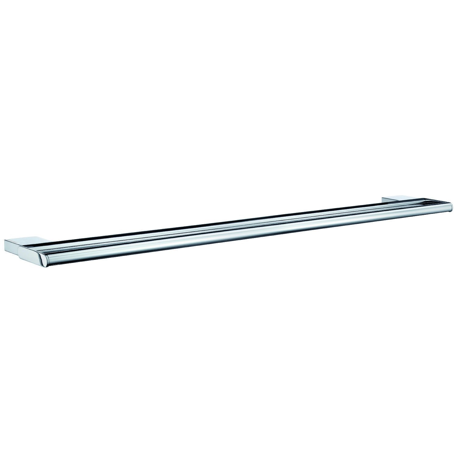 Smedbo Air AK3364 Double Towel Rail — 600mm Polished Chrome Dual-Bar Wall-Mounted with Square Brackets