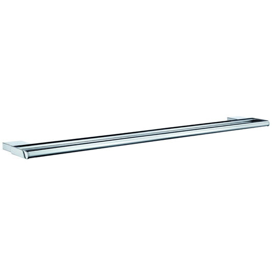 Smedbo Air AK3364 Double Towel Rail — 600mm Polished Chrome Dual-Bar Wall-Mounted with Square Brackets