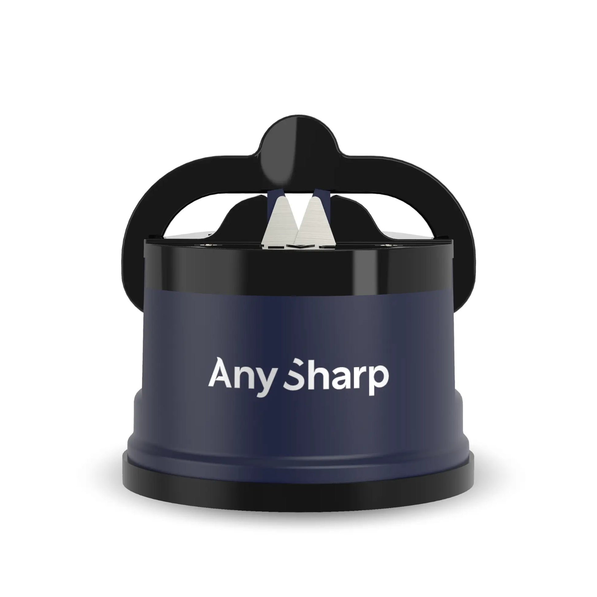 Black and blue sharpener with 'Any Sharp' branding on a white background