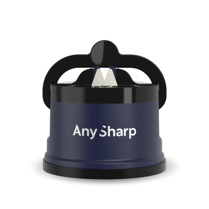 Black and blue sharpener with 'Any Sharp' branding on a white background