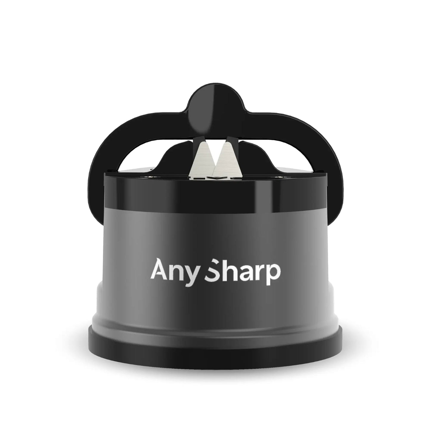 Black and grey Any Sharp sharpener on a white background