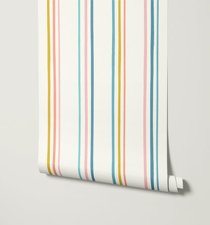 Bobbi Beck Alfie Hand-Drawn Stripe Wallpaper