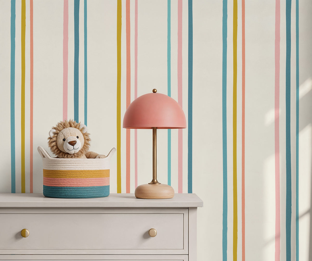 Bobbi Beck Alfie Hand-Drawn Stripe Wallpaper