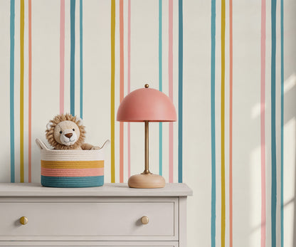 Bobbi Beck Alfie Hand-Drawn Stripe Wallpaper