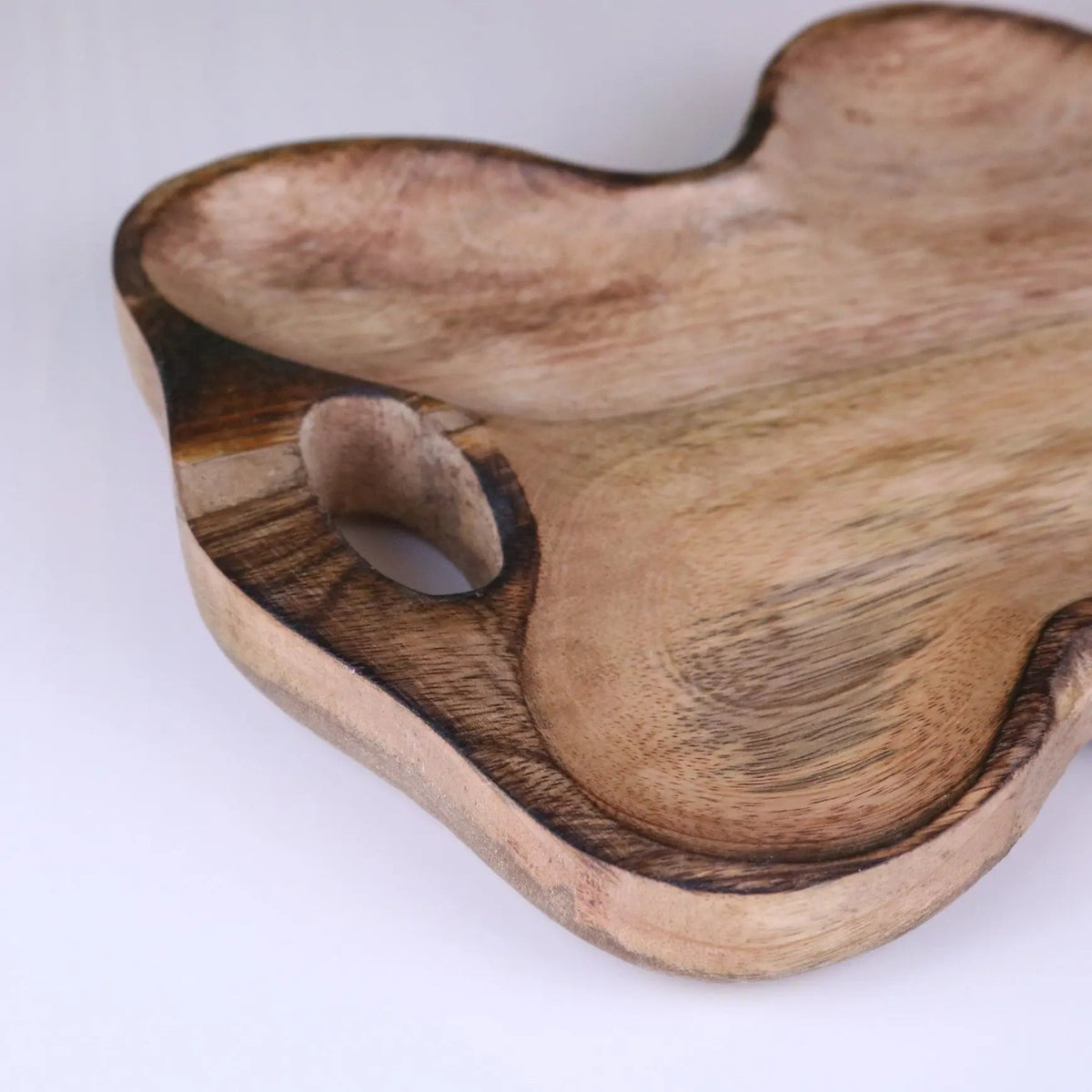 Amrola Mango Wood Serving Dish with Sculpted Handles