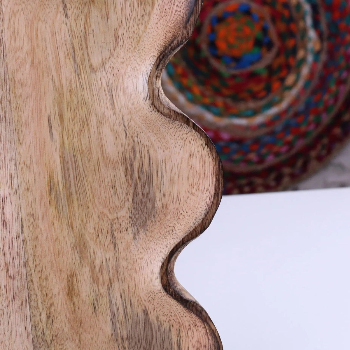 Amrola Mango Wood Serving Dish with Sculpted Handles