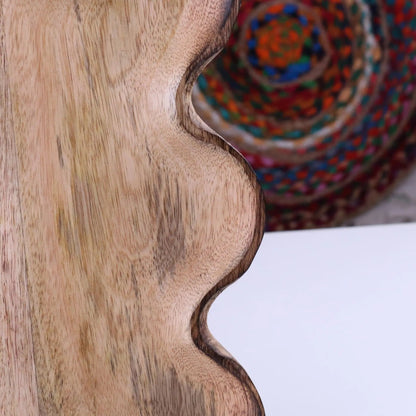 Amrola Mango Wood Serving Dish with Sculpted Handles