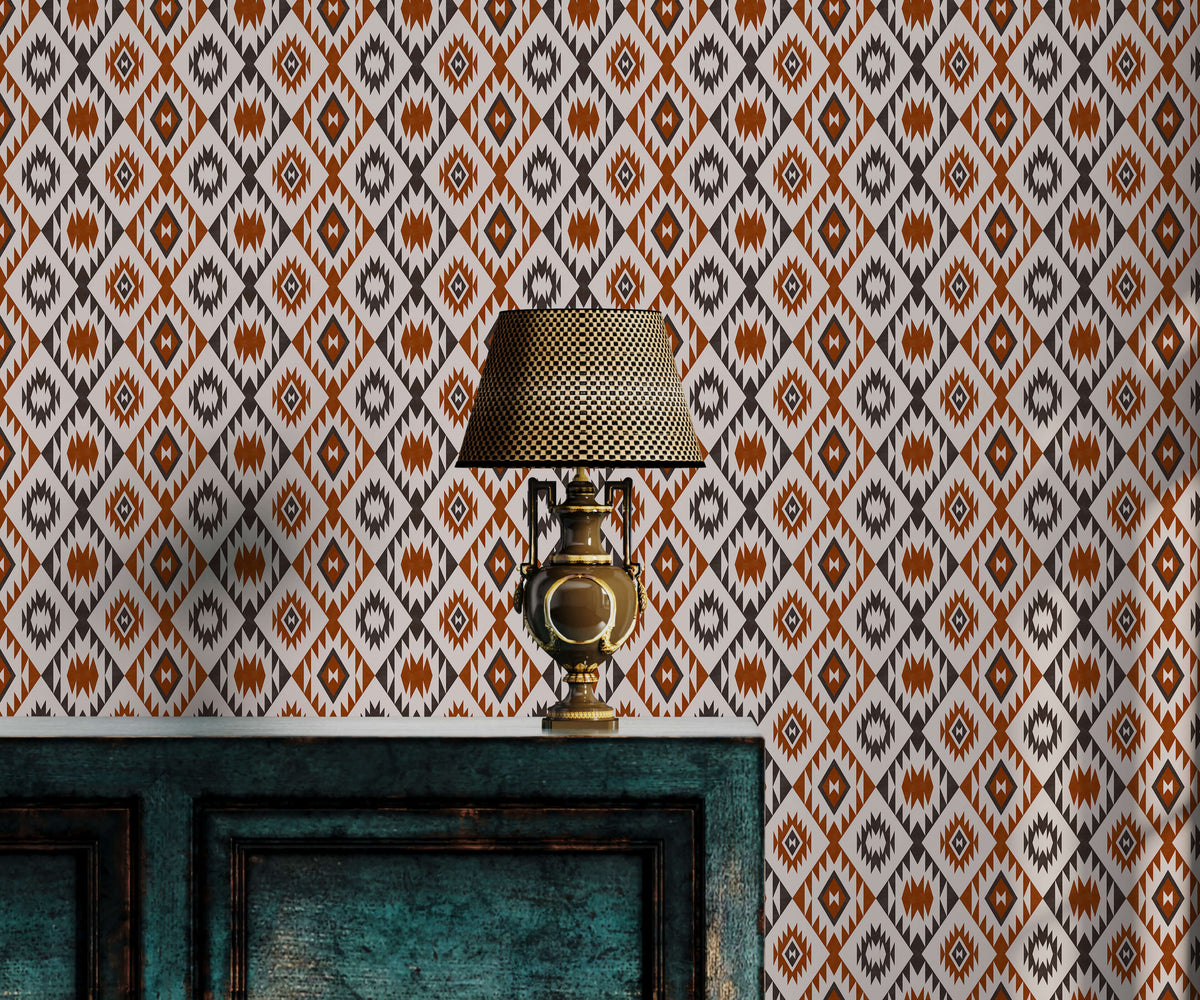 Bobbi Beck Azola Kilim Diamond Wallpaper