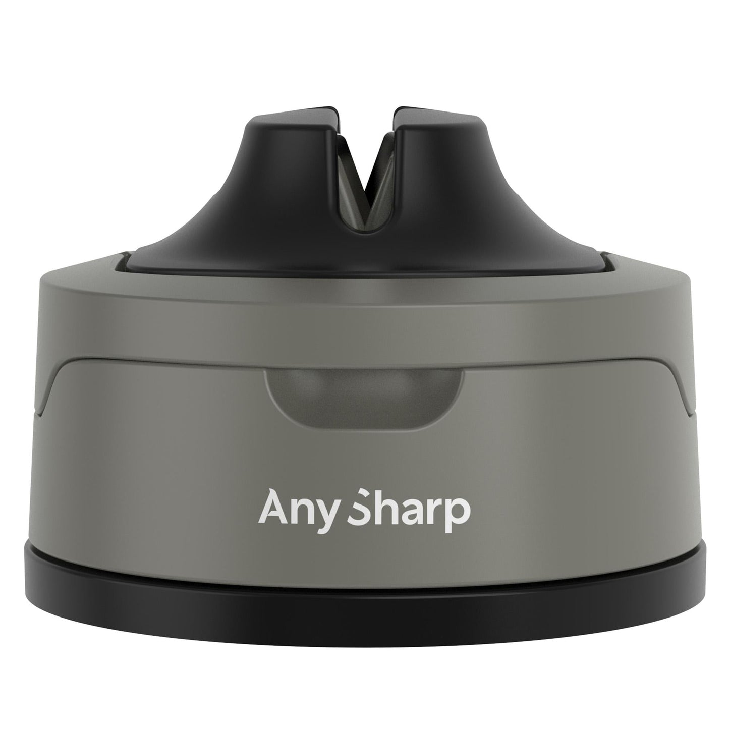 Grey and black sharpener with 'Any Sharp' branding on a white background