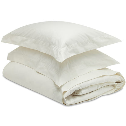 Dormitory Palazzo Vanilla Corded Percale Duvet Cover, Pillowcases & Flat Sheet