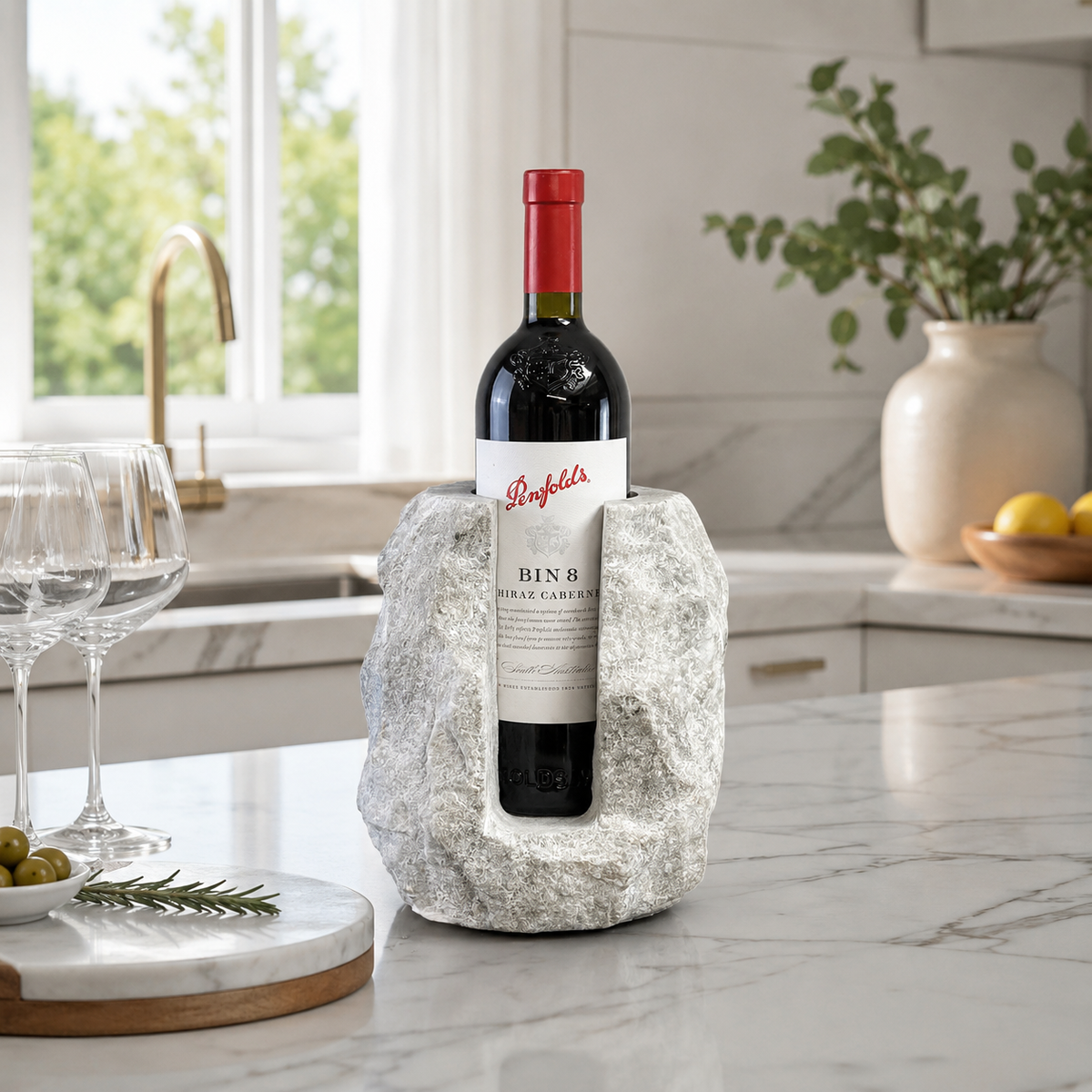 Solid Marble Wine Bottle Holder