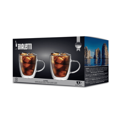 Capri Double Walled Glass Mugs (350ml - Set of 2)