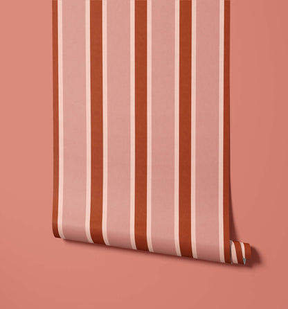 Bobbi Beck Cefalu Retro Stripe Wallpaper