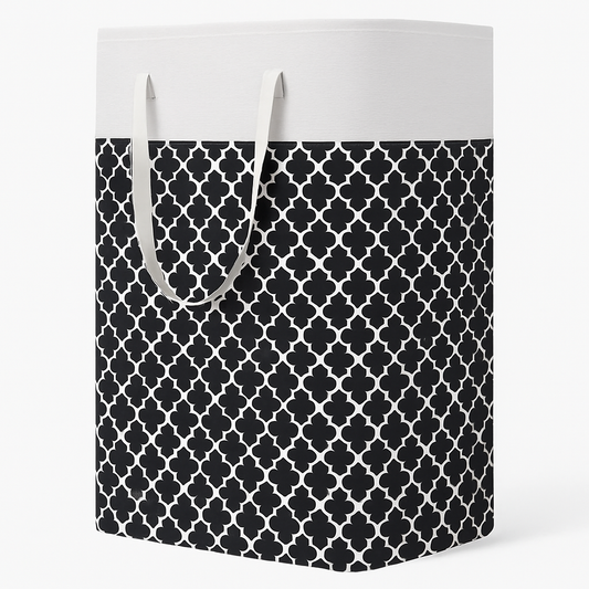 75L Large Foldable Laundry Basket with Extended Handle – Grey Fabric Laundry Hamper