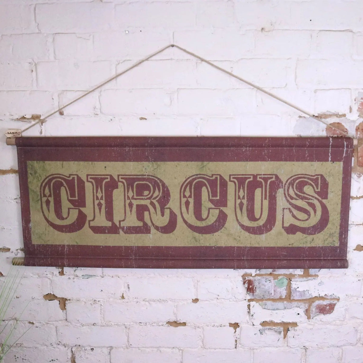 Circus Sign Canvas Wall Hanging Scroll 106 cm