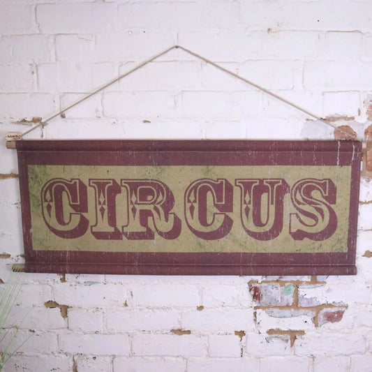 Circus Sign Canvas Wall Hanging Scroll 106 cm