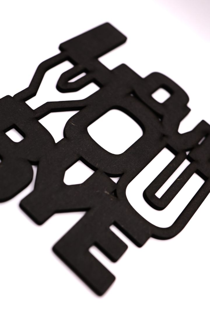 Stylish Black Love you Bye Wooden Sign