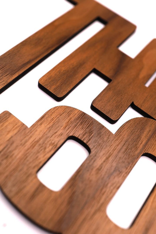 Luxury 'The Loo' Walnut Bathroom Sign