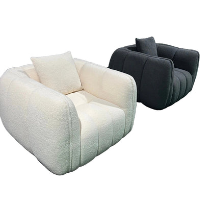 Cloud Comfort Bouclé Armchair - Terracotta Channel Tufted