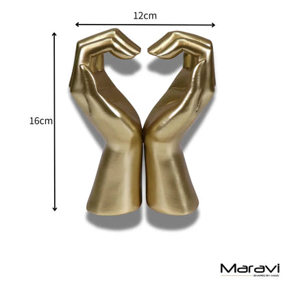 Darela Gold Heart Hands Ornament