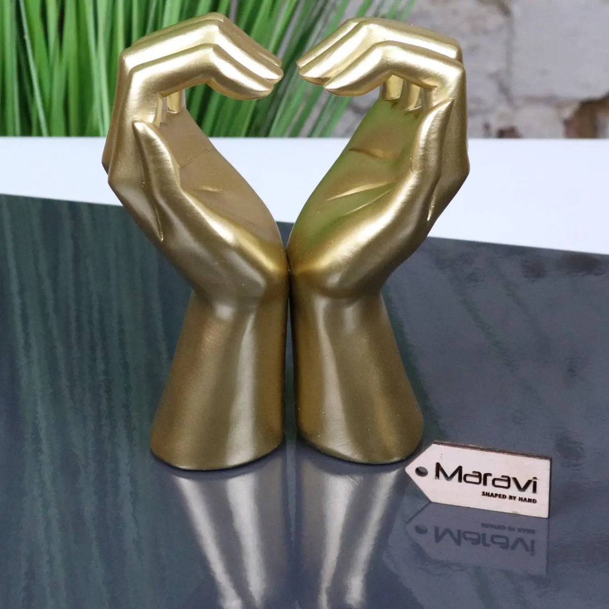 Darela Gold Heart Hands Ornament