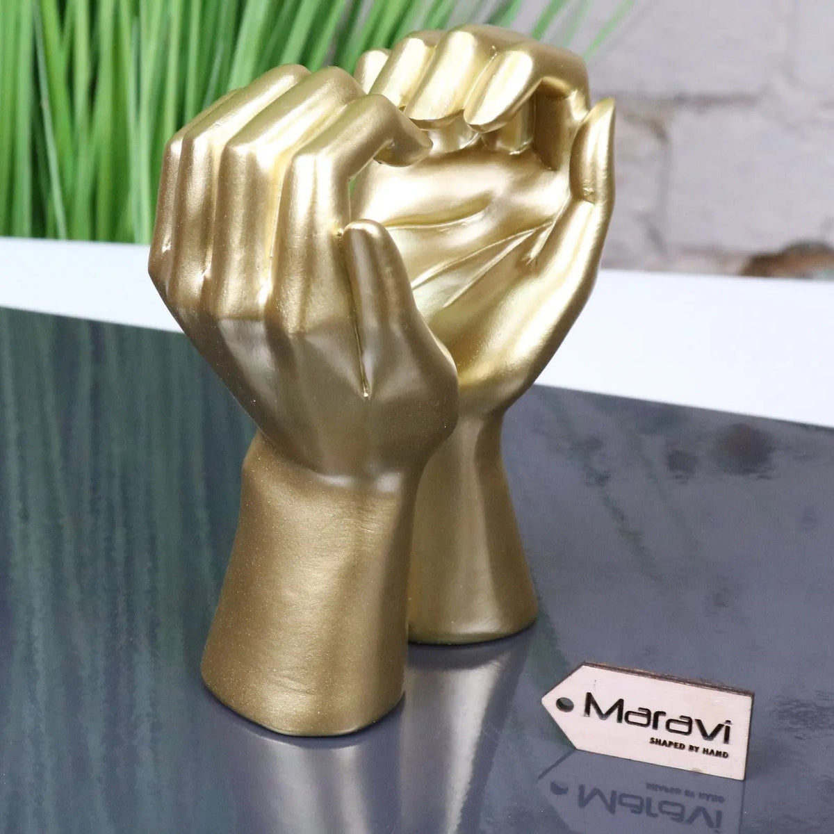 Darela Gold Heart Hands Ornament