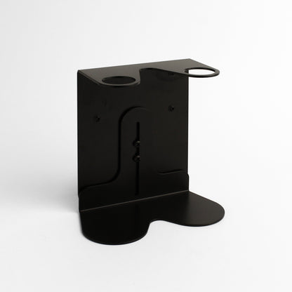 Namie Black Wall Bracket & Frosted White Glass Dispenser Set