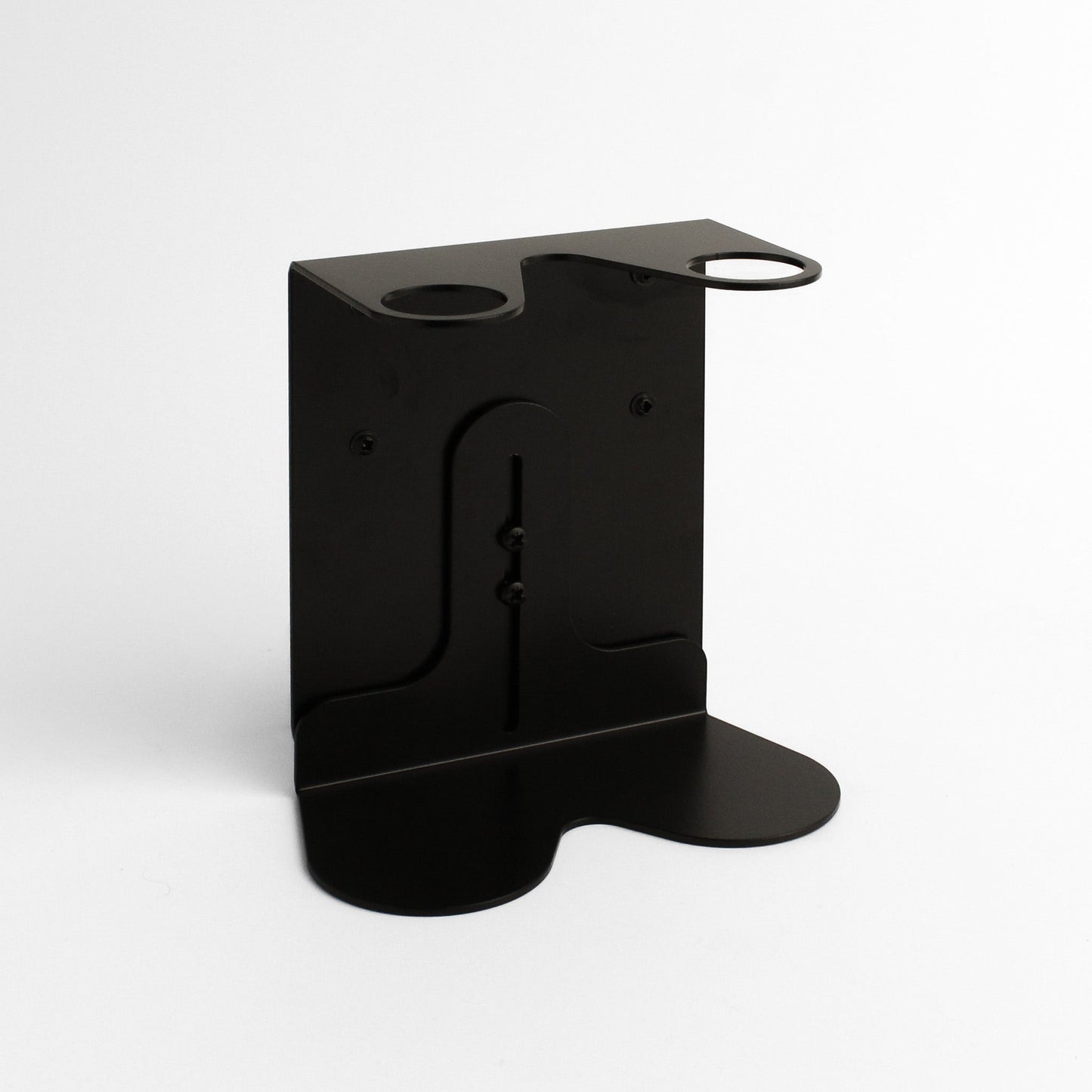 Namie Matte Black Wall Mounted Dispenser Bracket Set with Matte Black Bottles