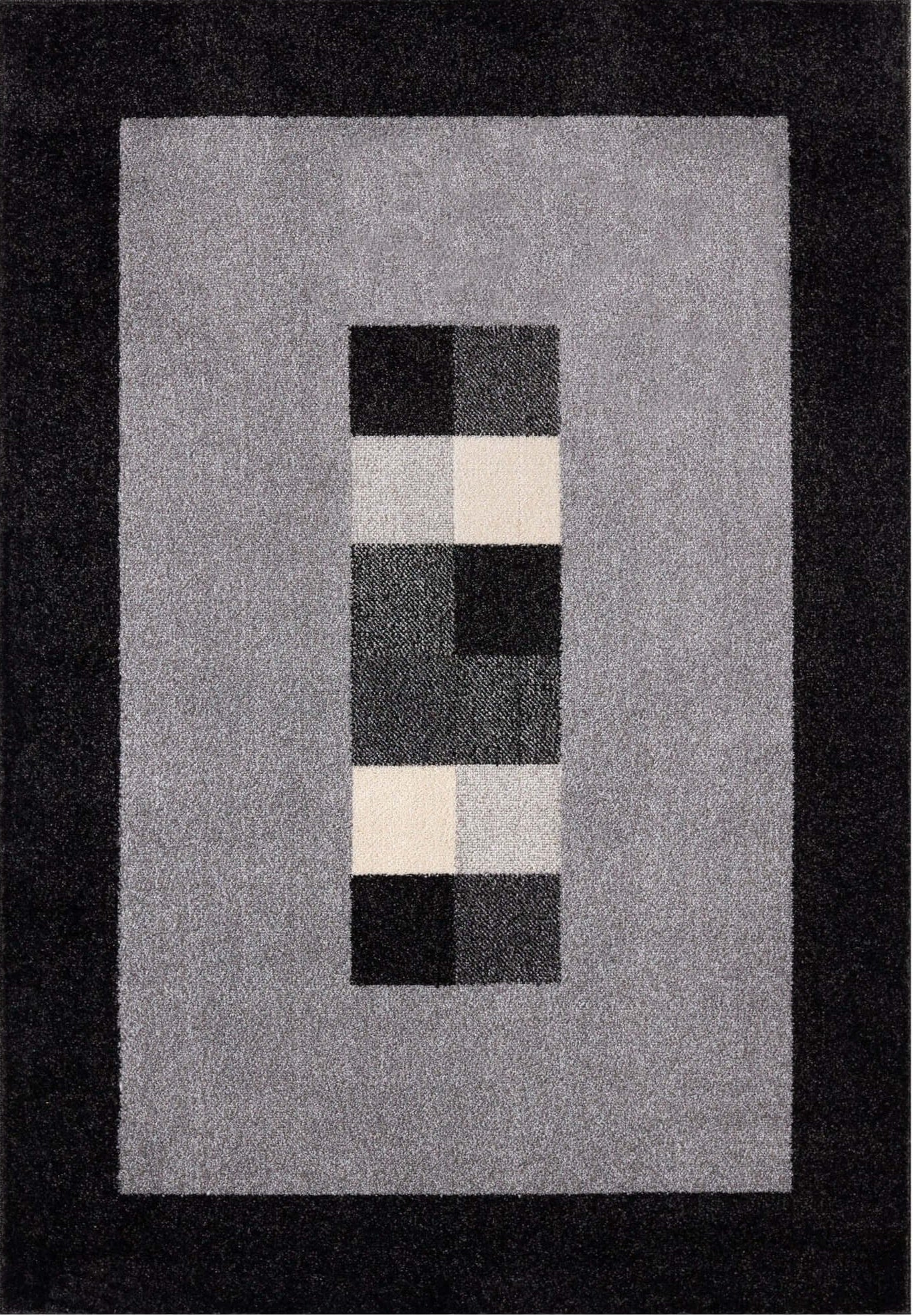 Ephesus Grey Black Rug | 7439GB