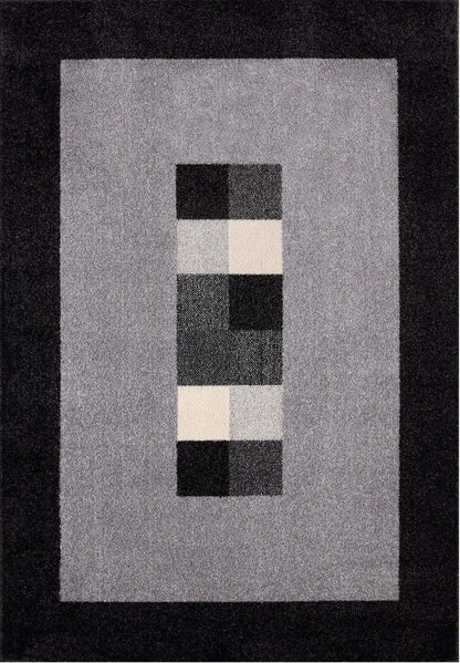 Ephesus Grey Black Rug | 7439GB