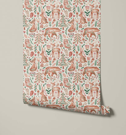 Bobbi Beck Elwood Woodland Animal Wallpaper