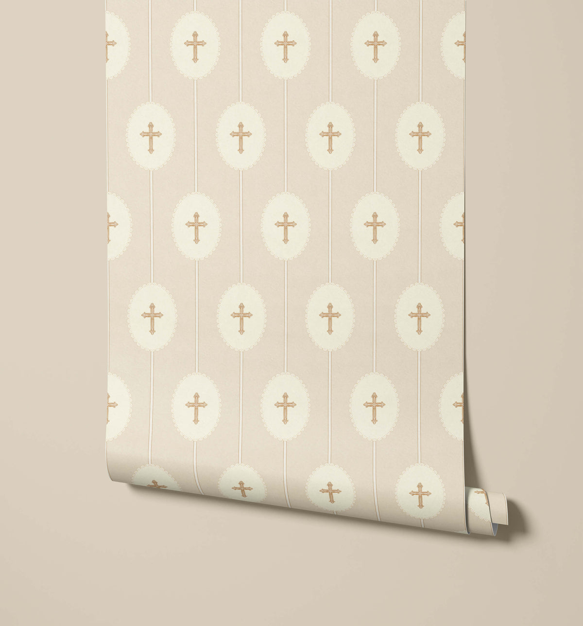 Bobbi Beck Esther Cross Medallion Wallpaper