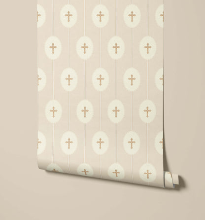 Bobbi Beck Esther Cross Medallion Wallpaper