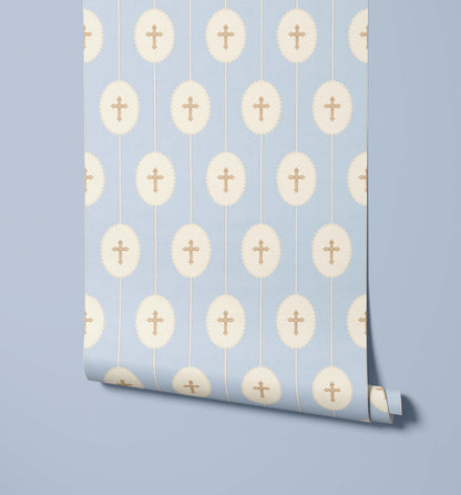 Bobbi Beck Esther Cross Medallion Wallpaper