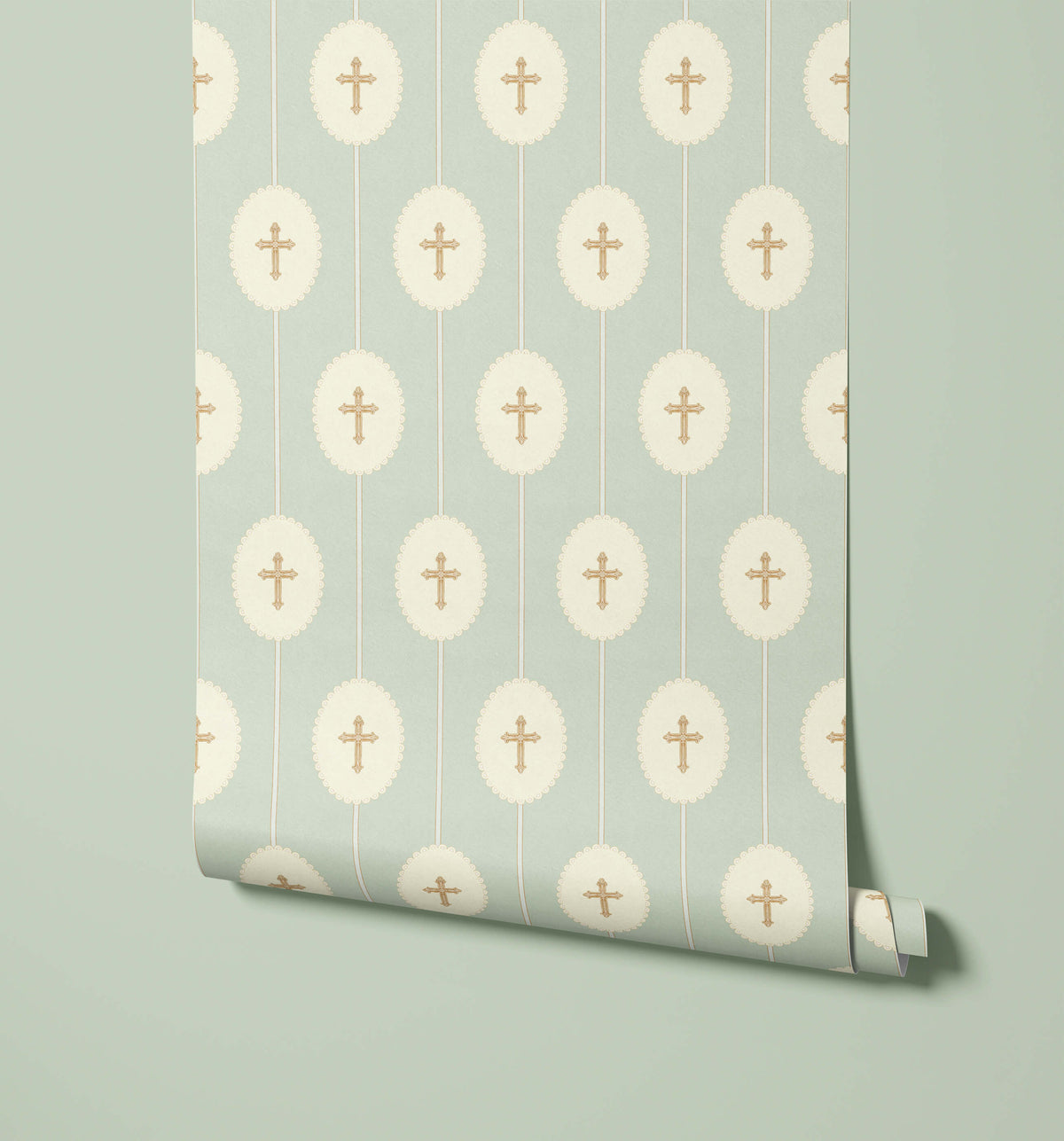 Bobbi Beck Esther Cross Medallion Wallpaper