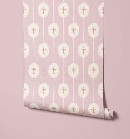 Bobbi Beck Esther Cross Medallion Wallpaper