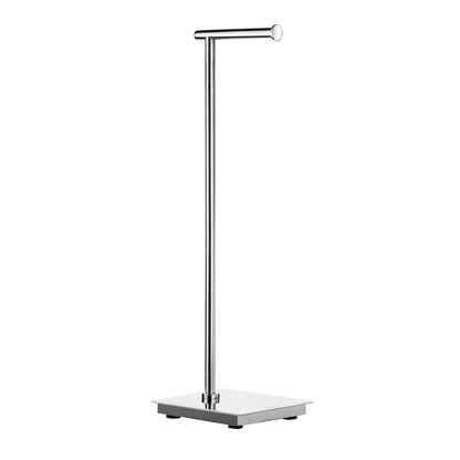 Smedbo Outline Lite FK602 Freestanding Toilet Roll Holder — Polished Stainless Steel Square Base with Cantilever T-Bar Arm, 600 mm Tall