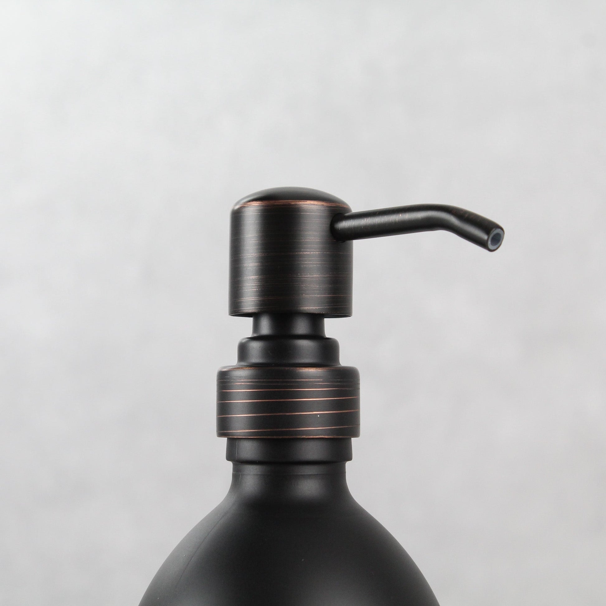 Namie Matte Black Glass Soap Dispenser Double Set with Acacia Wood Tray
