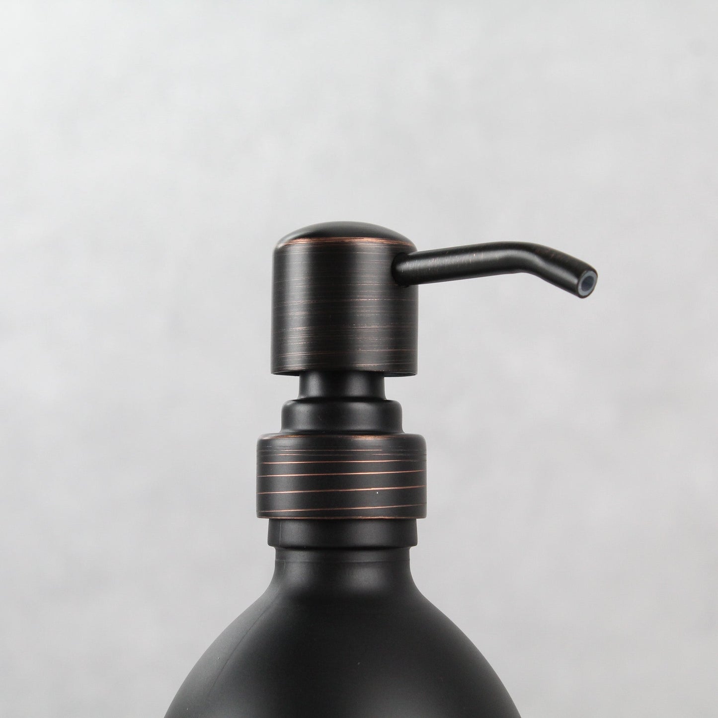 Namie Matte Black Glass Soap Dispenser Triple Set with Acacia Wood Tray