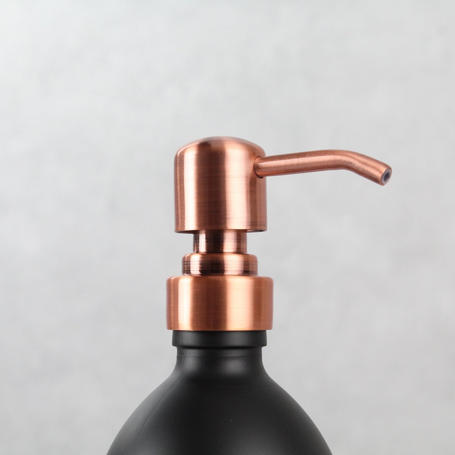 Namie Matte Black Glass Soap Dispenser Double Set with Acacia Wood Tray