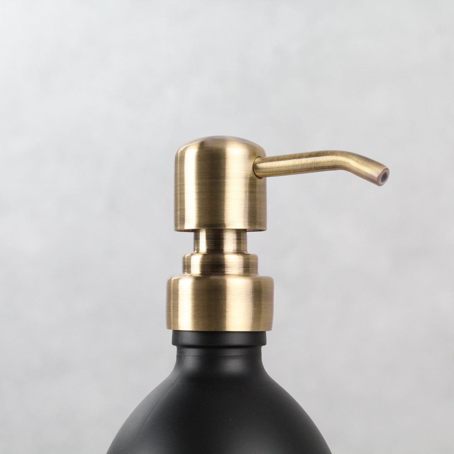 Namie Matte Black Glass Soap Dispenser Double Set with Acacia Wood Tray