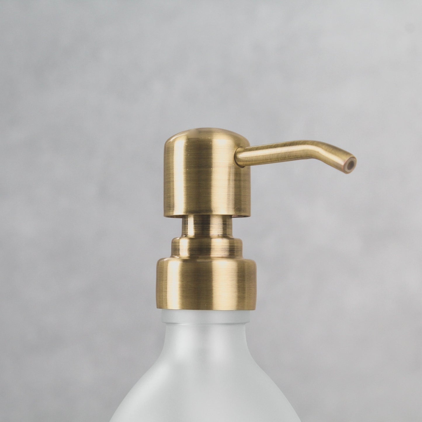 Namie Frosted White Glass Soap Dispenser Triple Set with Acacia Wood Tray