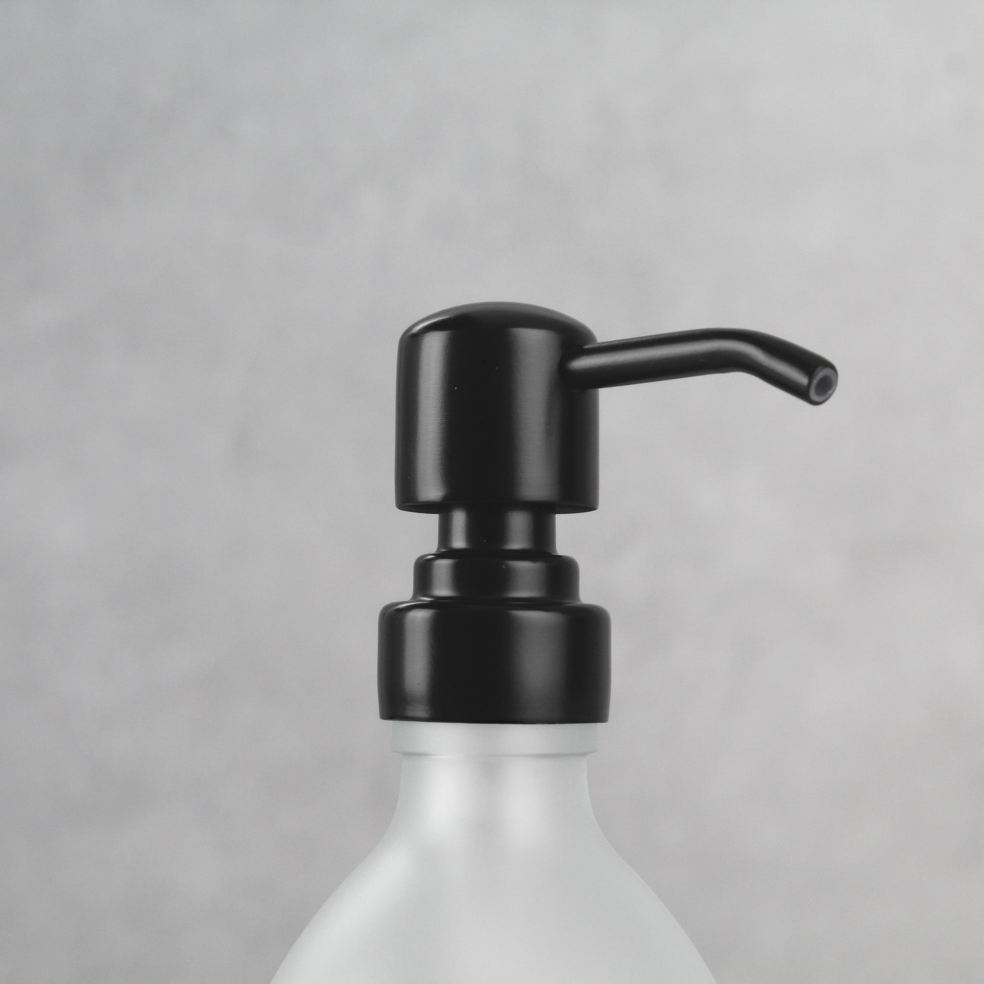 Namie Frosted White Glass Soap Dispenser Double Set with Acacia Wood Tray