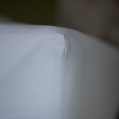 Dormitory Rest White Extra Deep Fitted Sheet, Egyptian Cotton Percale