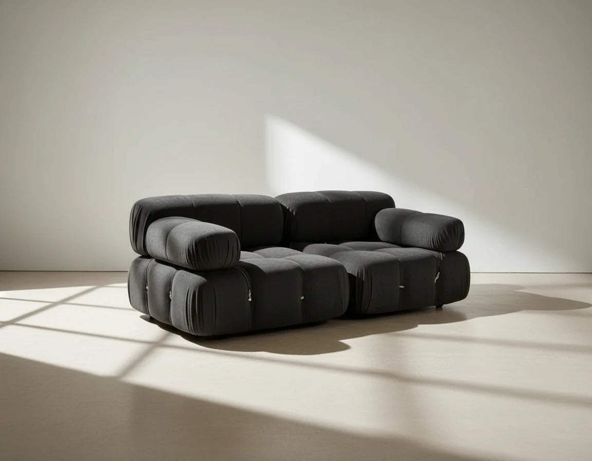 Camaleonda Modular Sectional Sofa - Faux Suede Charcoal