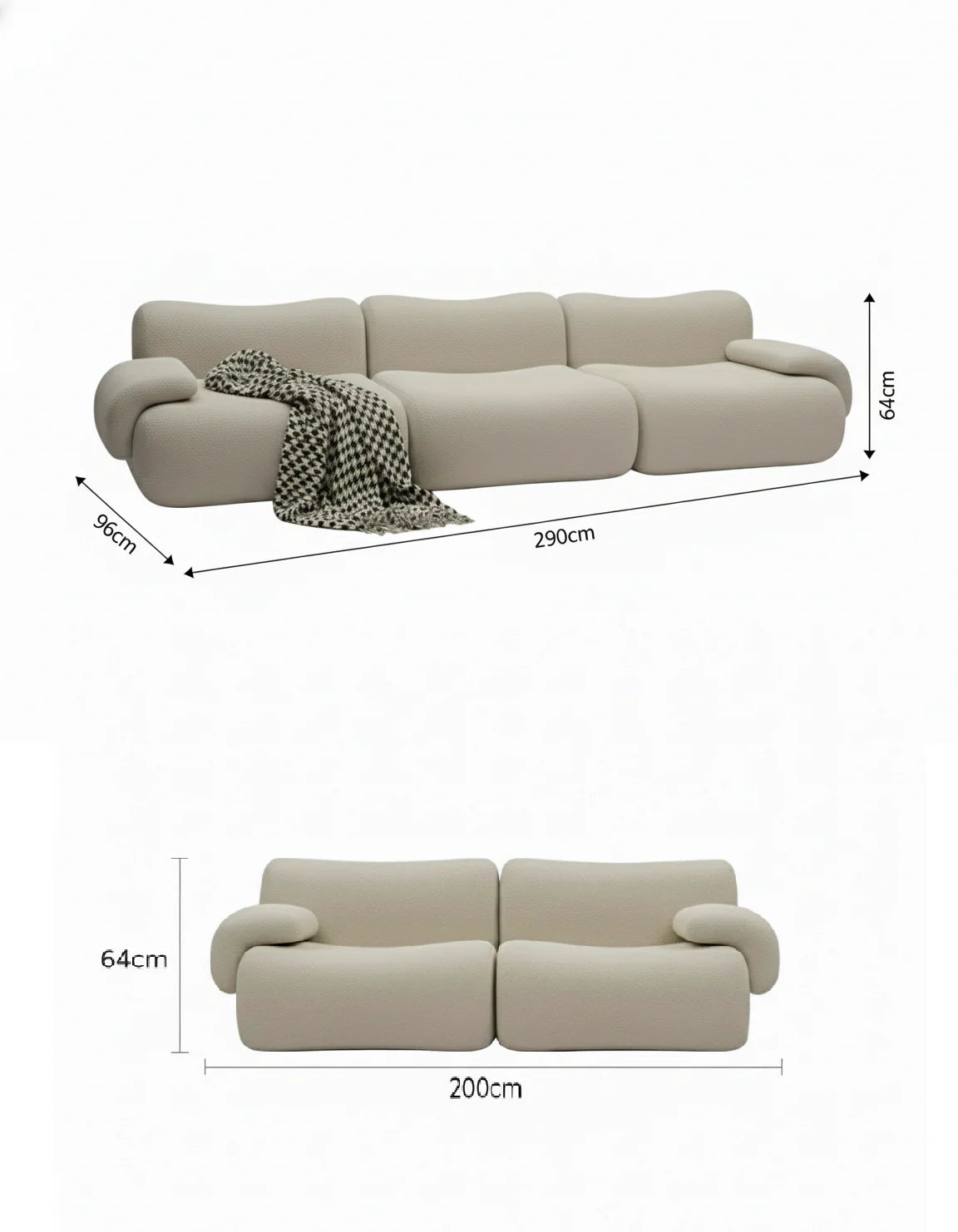 Aura Modular Lounge Sofa - Cloud Comfort Sculptural Design