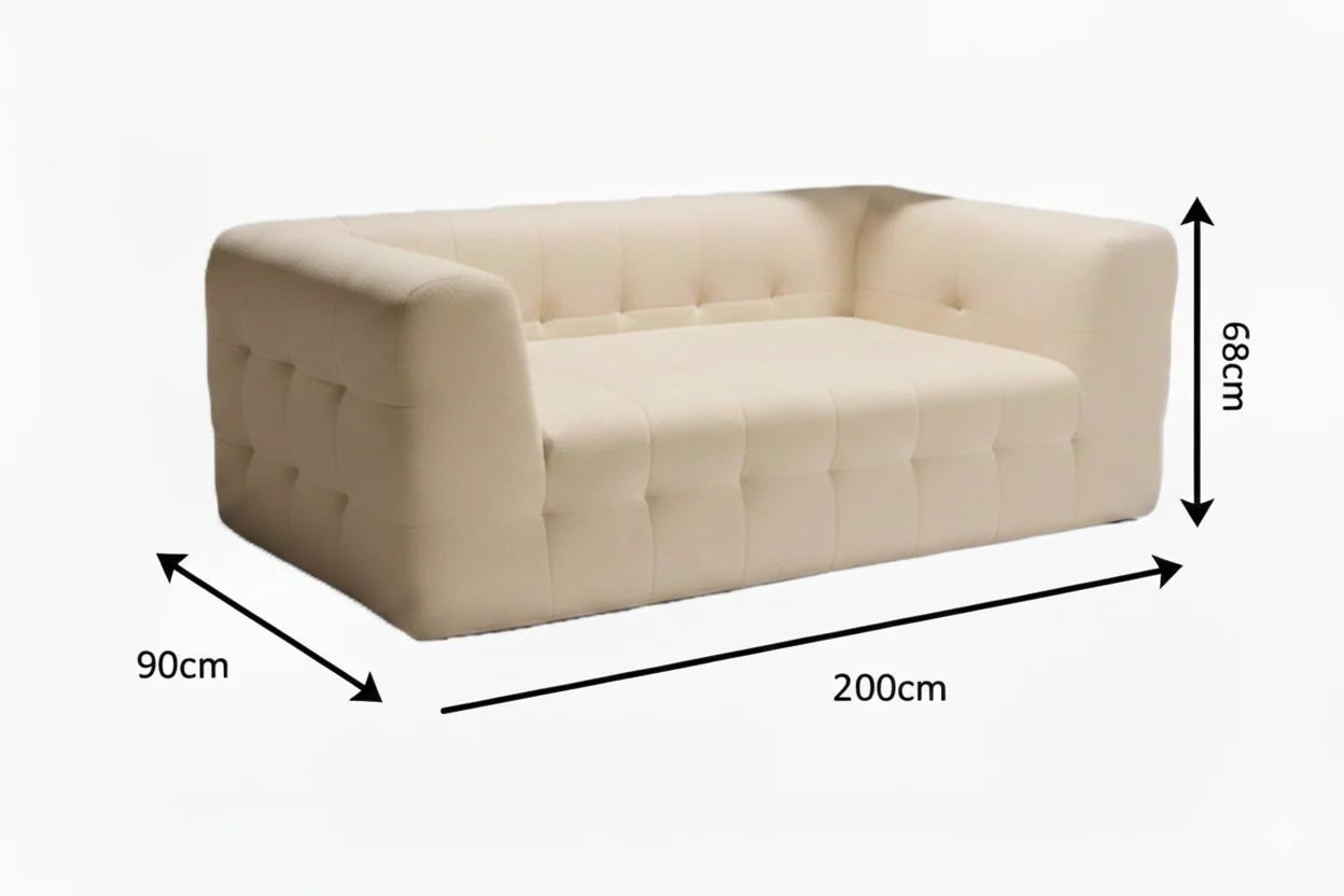 Verona Lounge Sofa - Sculptural Boneless 2-Seater with Cloud Comfort